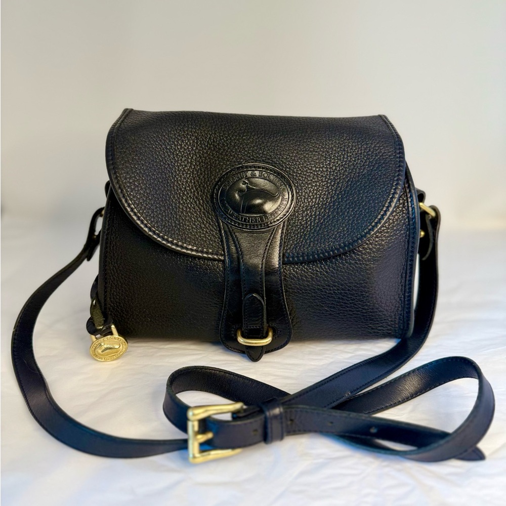 Classic Black Leather Crossbody Bag